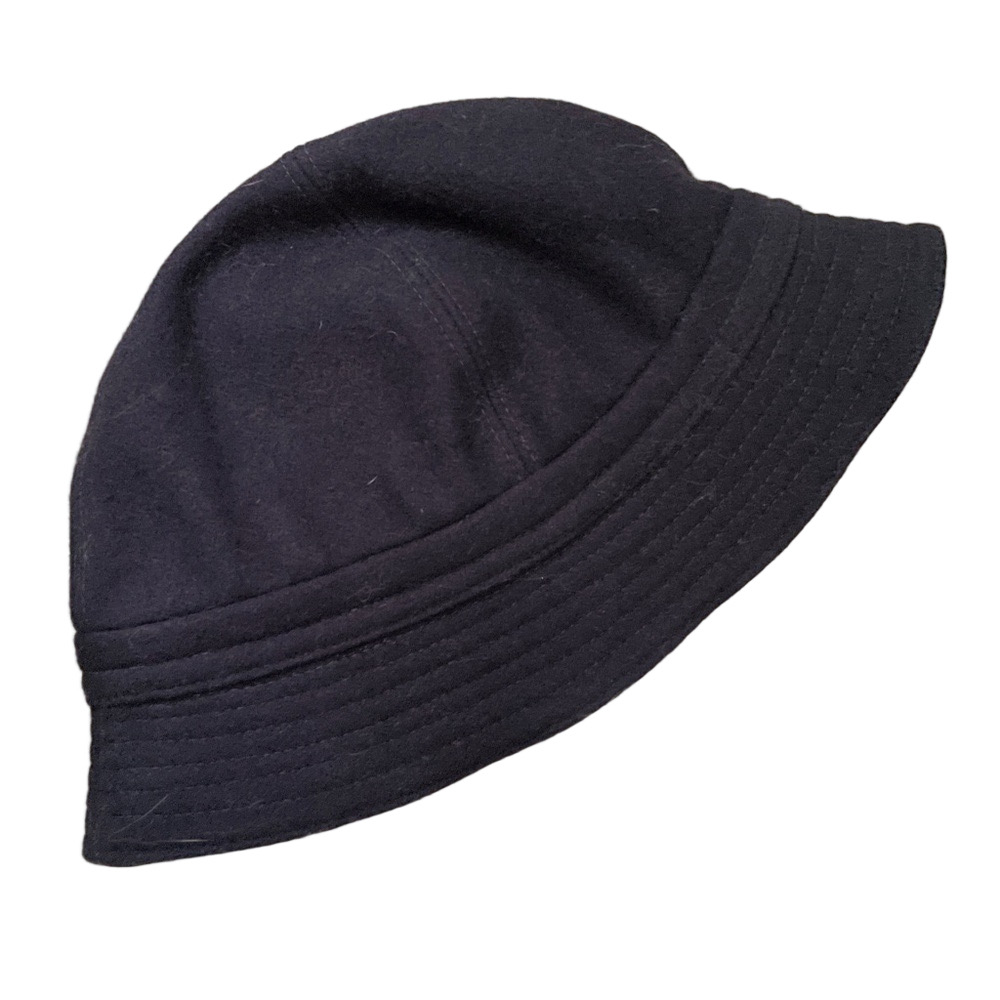 Vintage Italian Navy Wool Fisherman's Bucket Hat w/ Ear Flaps - Unisex 🎣 - Picture 8 of 9